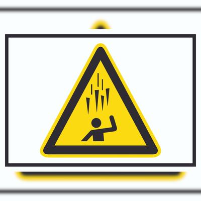 HB-Druck Achtung Eiszapfen Symbol A5 (148x210mm) Schild