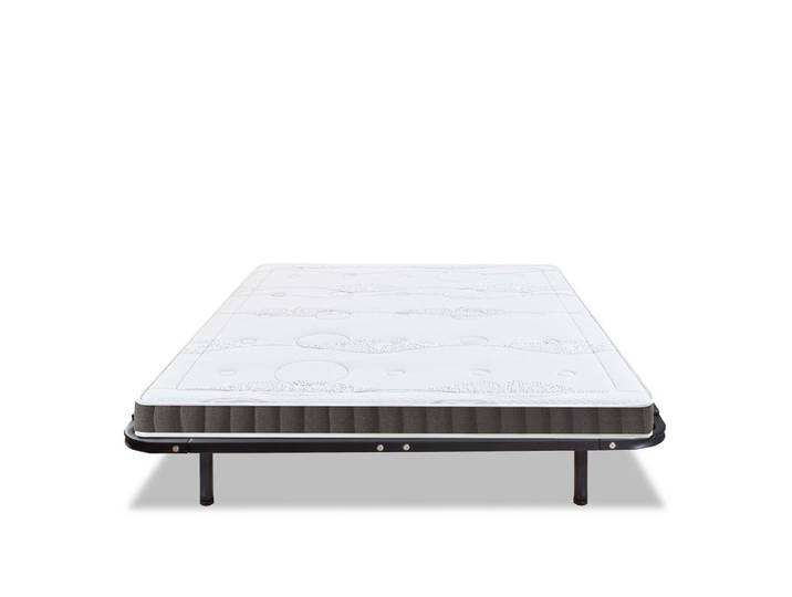 Ensemble matelas mousse sommier métal 140x190