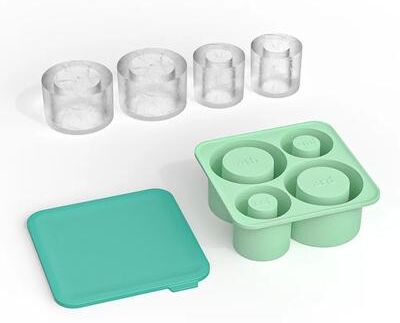 Uplift Treasures Silicone Hollow Cylinder Ice Cube Tray green