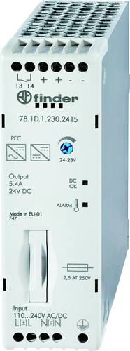 Finder 78.1D.1.230.2415 Hutschienen-Netzteil (DIN-Rail) 24 V/DC 5.4A 130W Inhalt 1St.