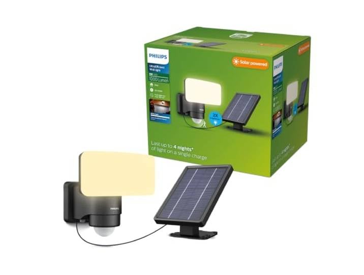 Philips Tylus Projecteur Extérieur UltraEfficient avec Capteur\, 3000 K\, 1000/50 lm\, Noir