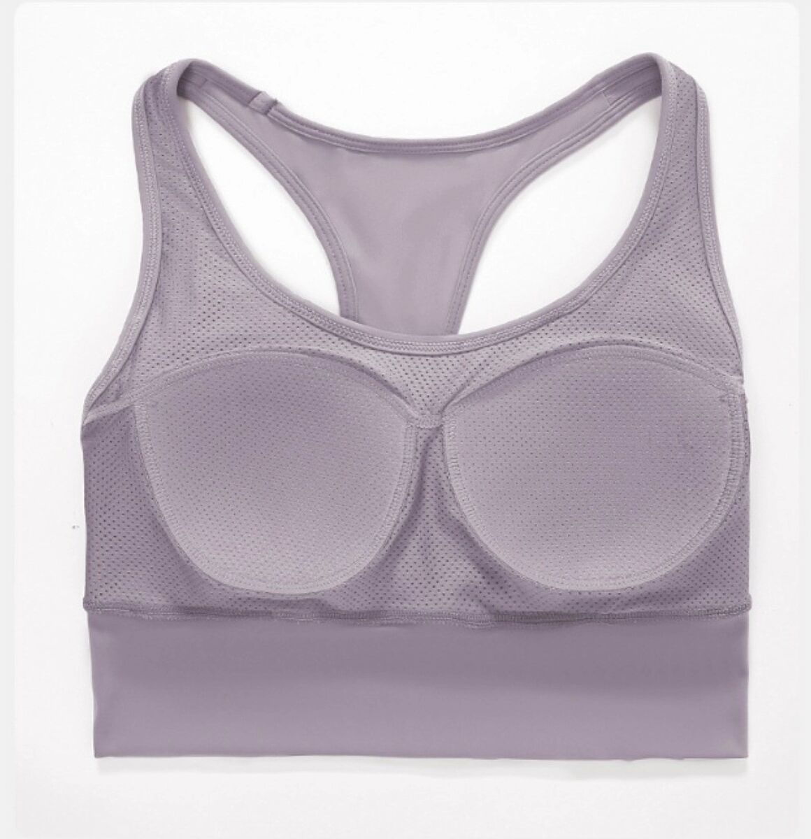 INF Hochintensive, schnell trocknende Nylon-Sportweste mit integriertem Cup – Unterstützendes Top für Laufen, Yoga und Fitness XL Lila+Grau