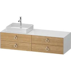 Duravit White Tulip Konsolenwaschtischunterbau wandhängend Natur Eiche & Weiß Matt & Hochglanz 1600x WT4995LH5850010