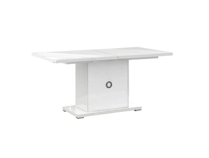 MARIKA - Table Repas Allongeable 160-200cm Laquée Blanche