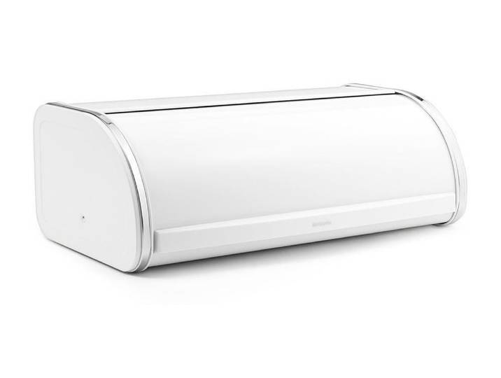 Brotkasten BRABANTIA, weiss (weiß), B:44,8cm H:17,5cm L:27cm, Edelstahl, Lebensmittelaufbewahrungsbehälter, Brotkasten