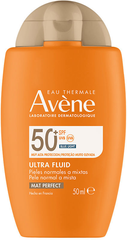 Avène Solaire Ultra Fluido Mat Perfect protector solar facial tono universal SPF50 50 ml