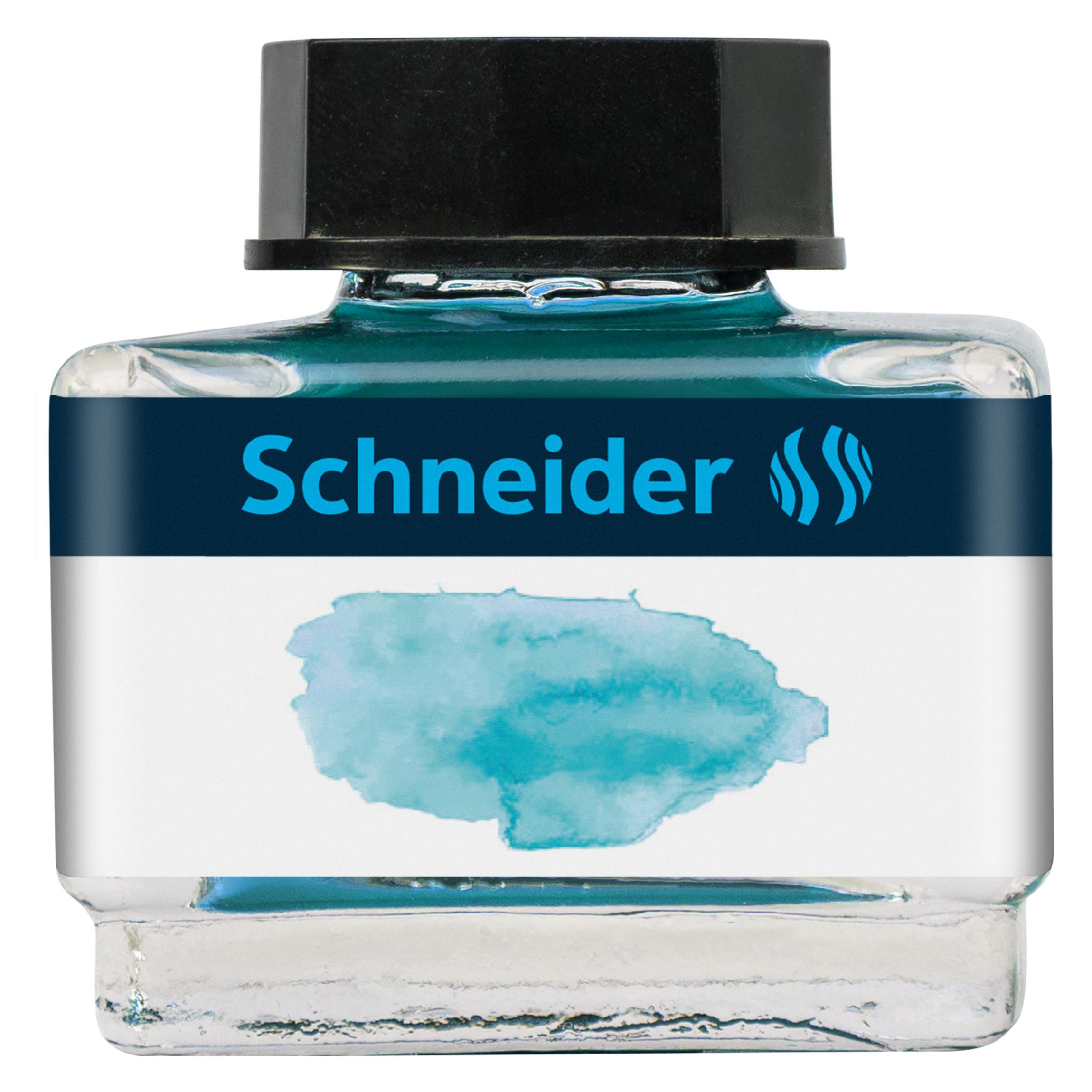 Schneider Tintenglas 15ml Pastell bermuda blue (Blau, 1 Stk.) (6930)