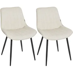 ESSZIMMERSTUHL 2er-Set Kunstleder Helles Beige Dubrovnik