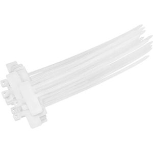 LogiLink Kabelbinder KAB0069, Kunststoff, 100 x 2,5mm, weiß, 100 Stück, mit Beschriftungsfeld