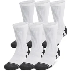 6er Pack UNDER ARMOUR Performance Tech Crewsocken 101 - white XL (47.5-50.5)