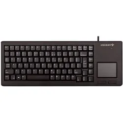 Cherry XS Touchpad Keyboard (US, Kabelgebunden), Tastatur, Schwarz