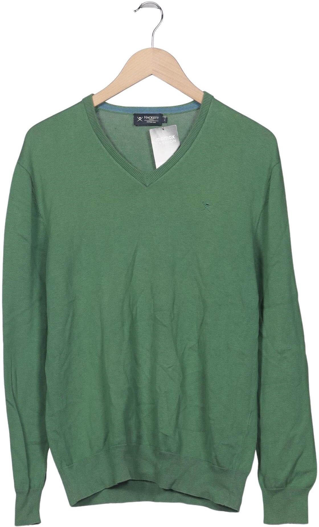 Hackett London Herren Pullover, Grün, Gr. L, Baumwolle / Seide - Second Hand
