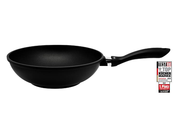 Wok ELO Alucast , schwarz, H:8,5cm Ø:28cm, Pfannen, Wok, Induktion, Ø 28 cm