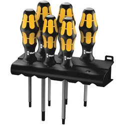 Wera 977/6 TORX® Schraubendrehersatz Kraftform Wera: Der Schraubmeißel + Rack, 6-teilig