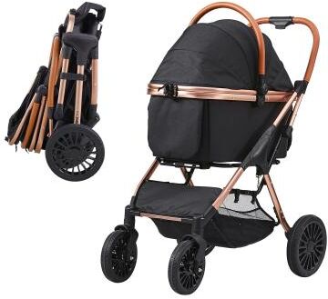 Uplifted Finds Foldable Pet Stroller With Brakes And Detachable Carrier For Small To Medium Dogs Up To 66 Lbs Foldable Pet Stroller With Brakes And Detachable Carrier For Small To Medium Dogs Up To 66 Lbs