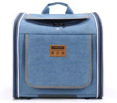 On Spot Shop Mo Chong Car Mounted Pet Bag, Nordic Style Cat & Dog Carrier, Portable Handheld & Backpack For Bicycle & Outdoor Use blue