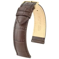 Hirsch 01028010-2-22 Uhren-Armband Duke L 22 mm Leder Dunkelbraun