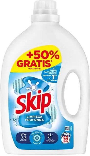 SKIP Detergente Líquido Limpieza Profunda 35+18 Lavados
