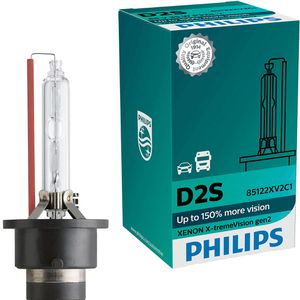 Philips Auto-Lampe X-treme Vision, 4800 Kelvin, D2S, 85 V / 35 Watt, Scheinwerferlampe, Xenon, 1 Stück