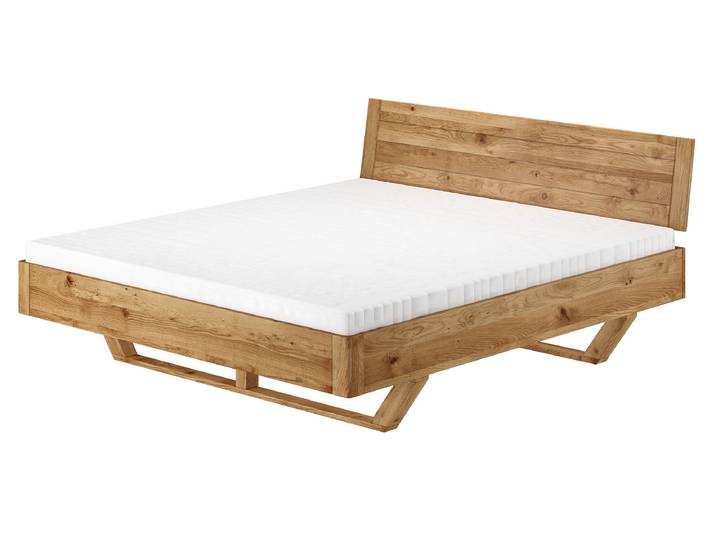 Schwebebett Holzbett Doppelbett 180x200 cm Eiche gelöt