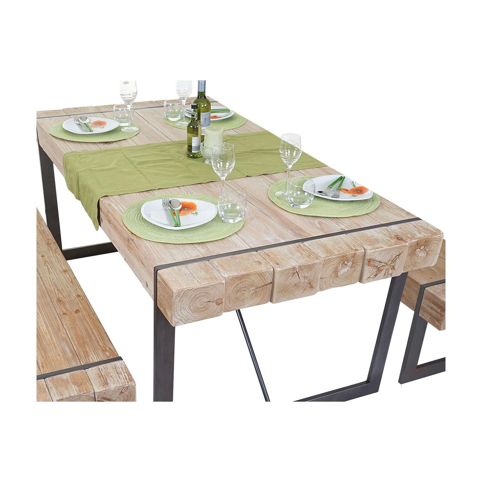 Esszimmertisch MCW-A15, Esstisch Tisch, Tanne Holz rustikal massiv MVG-zertifiziert ~ naturfarben 80x200x90cm