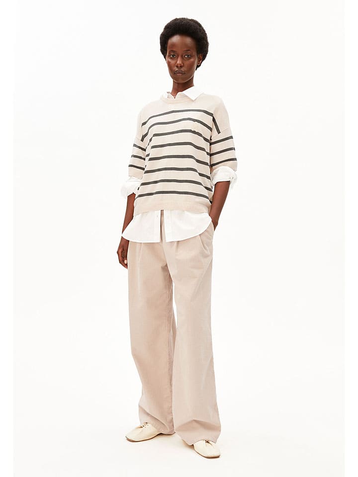 armedangels Pullover ''Striped'' in Creme/ Grau - XL