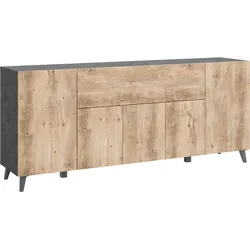 Sideboard Phuket Anthrazit/Kastanieneiche