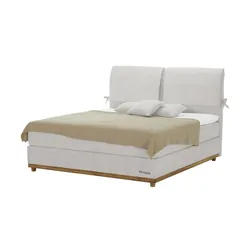 SKAGEN STUDIO Boxspringbett   ¦ beige ¦ Maße (cm): B: 164 H: 124