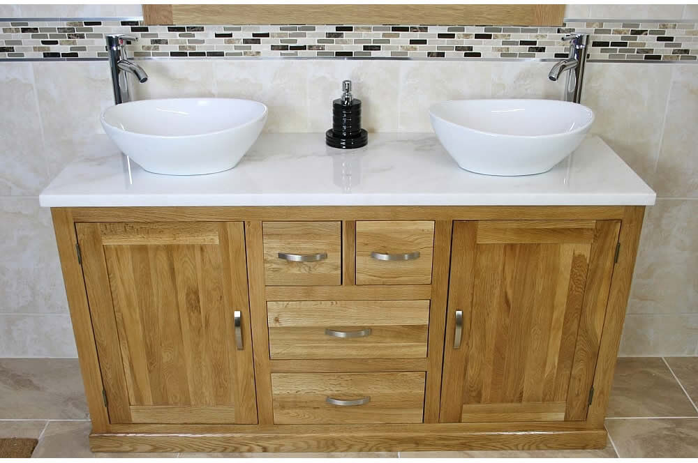 Belfry Bathroom Degraw 1430 mm Freestanding Double Vanity with Vessel Ceramic Basin White 1,430mm W