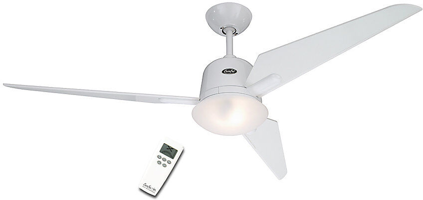 kaiserkraft Deckenventilator ECO AVIATOS, Rotorblatt-Ø 1320 mm, Lack weiß glänzend / Lack weiß