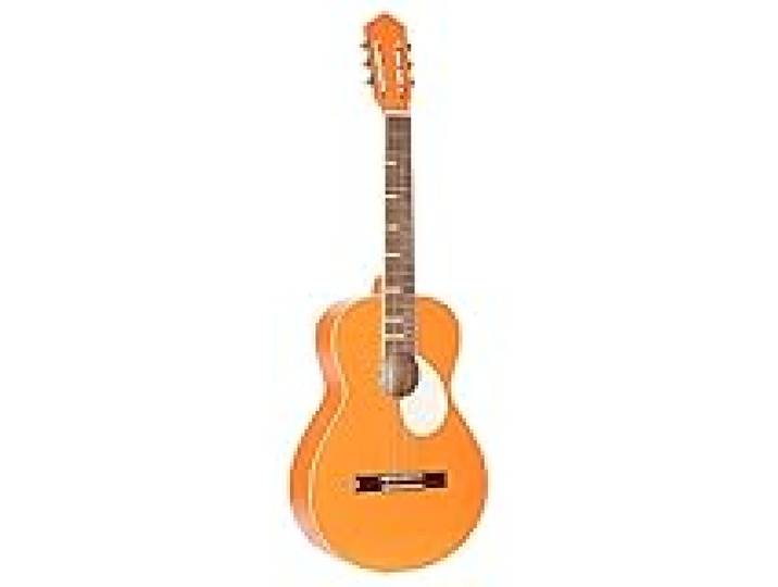 Ortega Guitars Guitare taille entière - Série Gaucho - Corps Parlor - housse incluse - corps Agathis/orange (RGA-ORG)