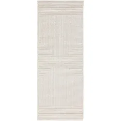 benuta Pop In- & Outdoor-Läufer Mars Cream 80x200 cm - Teppich für Balkon, Terrasse & Garten