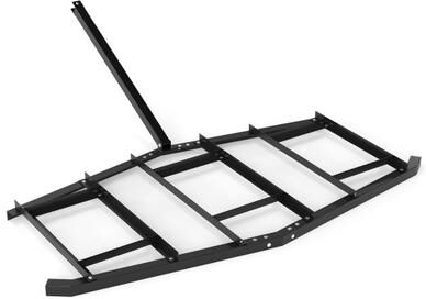 Costway 84 inch Wide Driveway Drag Tow Behind Landscape Leveling Rake with Reinforced Bars-Black