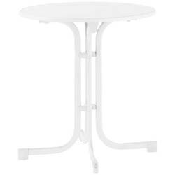 Sieger 207/W Boulevard-Klapptisch Mecalit Ø 70 cm weiß, 4 Füße