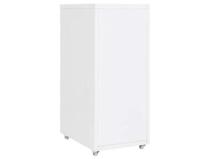 SALE d'hiver  Classeur/Armoire de bureau mobile - BURKE - Contemporain - Blanc 28x41x69 cm Métal AA295