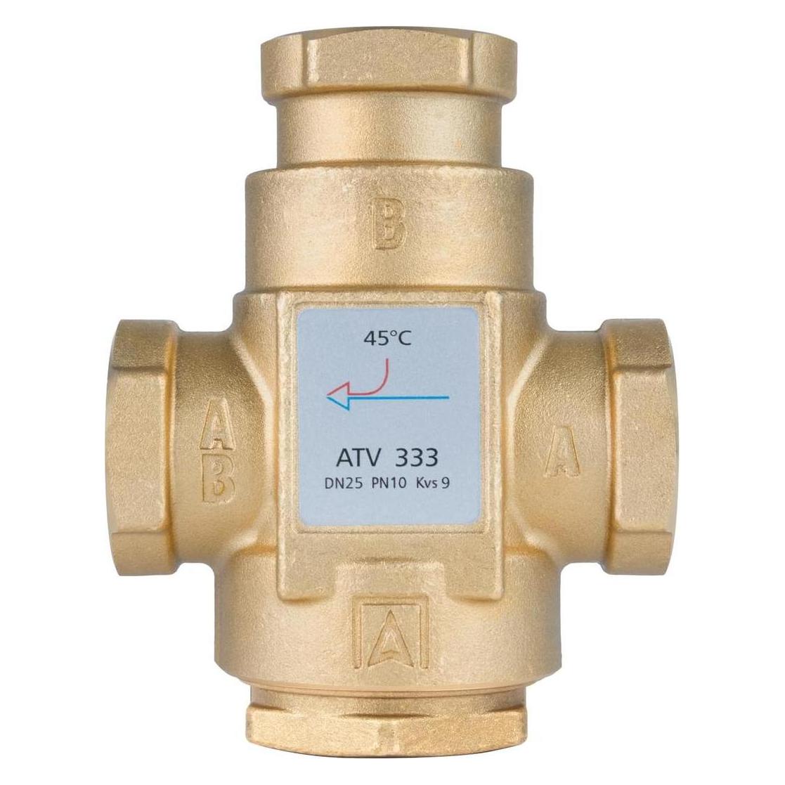 Afriso ATV 333 temperature valve, DN25, Rp1 ", kvs 9, 45 ° C (1633310)