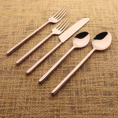 INOX ARTISANS Jason Gold PVD 5 Pc. Flatware Set