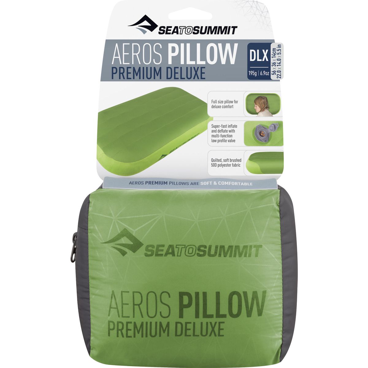 Sea to Summit Aeros Premium Pillow Deluxe lime (LI) APILPREMDLXLI