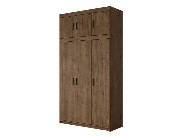 MIRJAN24 Kleiderschrank Elena 3D (mit Drehtüren, Kleiderstange, Einlegeböden) 3-Türig / 6-Türig, Schrankaufsatz als Option