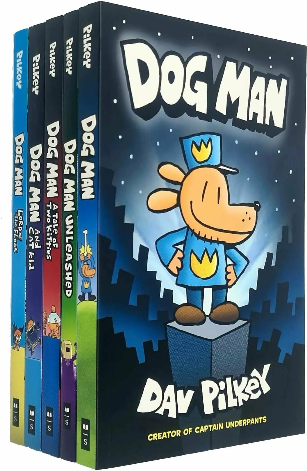 Scholastic Dog Man 5 Books Collection Set (Books 1-5) by Dav Pilkey - Paperback Graphic Novels for Ages 7-9 - Funny Illustrated Series, Perfect Kids' Gift