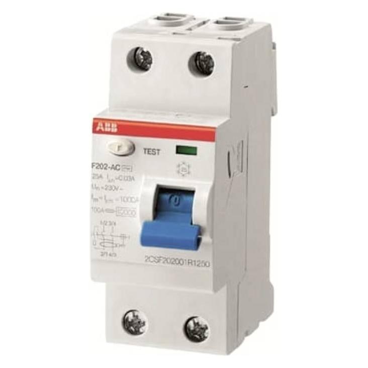 ABB F202AS-40/0,1 FI-Schutzschalter 40A 2-polig Typ A 100mA (2CSF202201R2400)