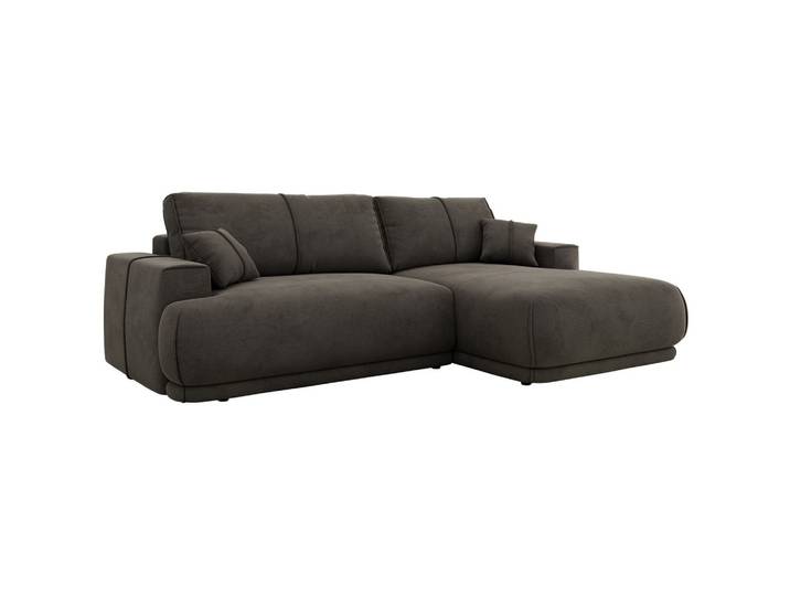 ECKSCHLAFSOFA RINA L Dunkelgrau Velvet - rechts
