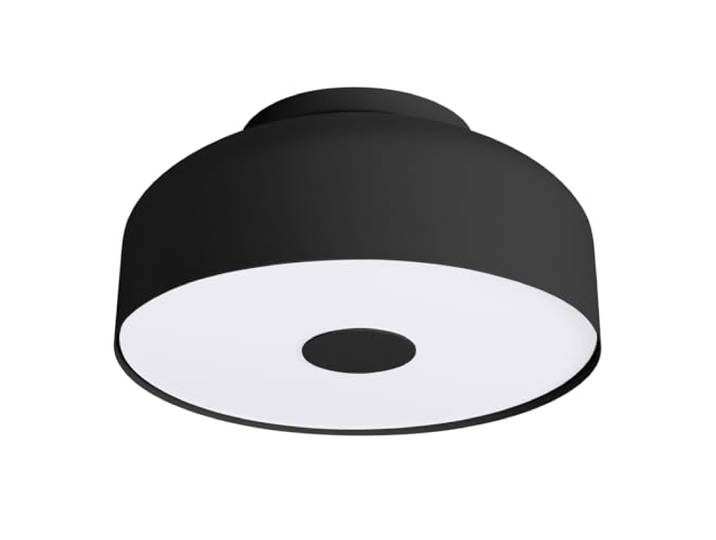 SOLLUX lighting Plafonnier spot acier PVC - 1 flamme - Ampoule LED - Noir Omiq