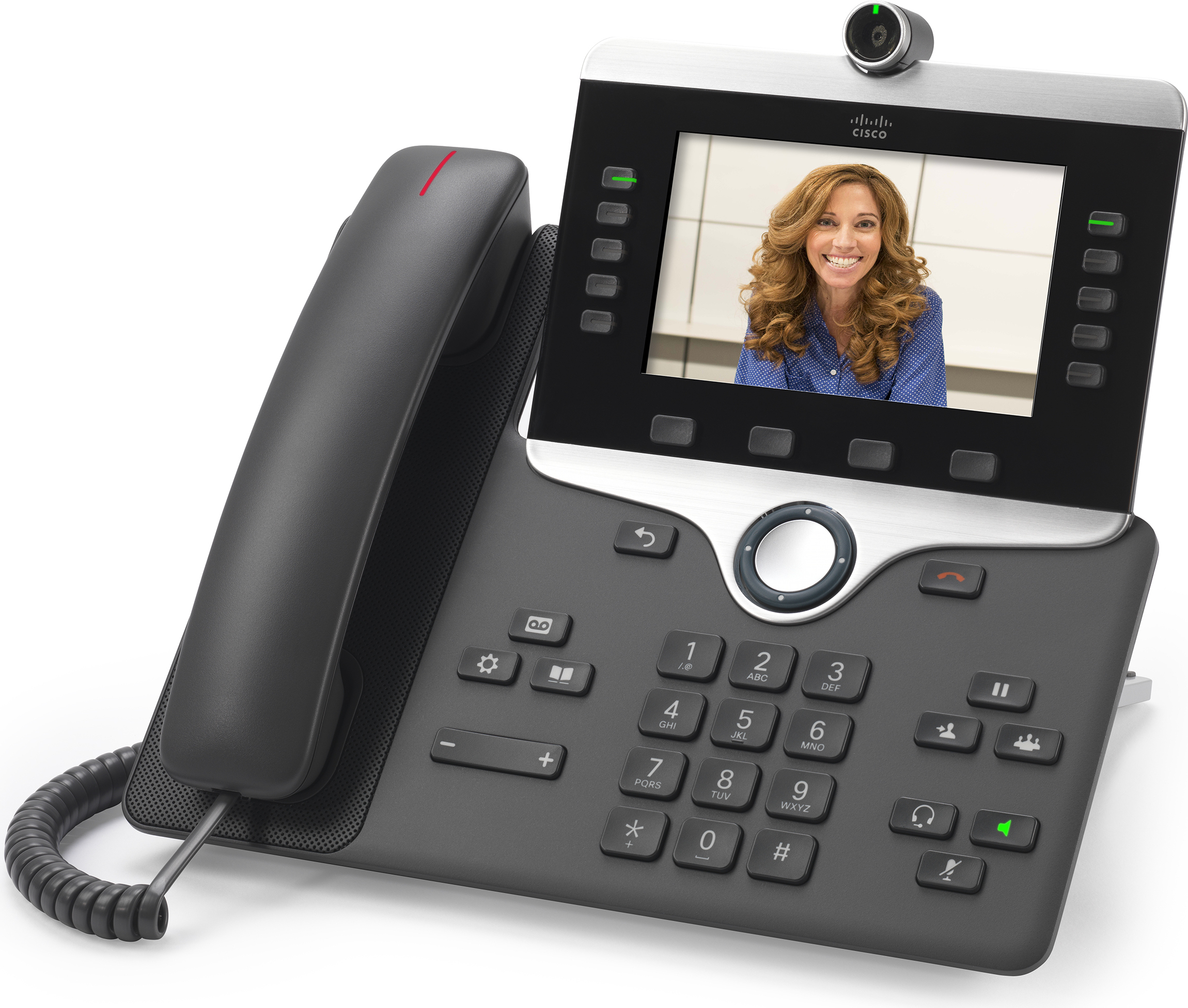 Cisco 8865, IP-Telefon, Anthrazit, Kabelgebundenes Mobilteil, ABS, Tisch/Wand, 5 Zeilen
