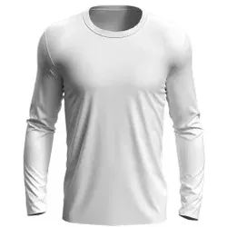 Stedman Morgan Long Sleeve Weiß Baumwolle Large Herren