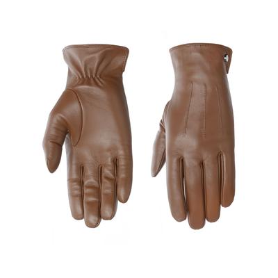 Lederhandschuhe PEARLWOOD "Travis", Herren, Gr. 8,5, braun (cognac), Schafsleder, unifarben, Handschuhe, Glattlederhandschuh