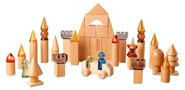 Weplay Eduplay Bouwset Build-My-Castle met 119 onderdelen in transparant hout en acryl