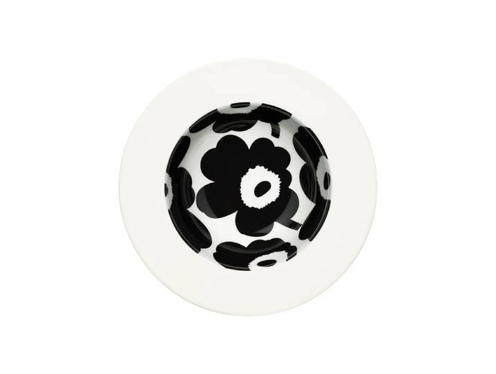 Marimekko - Oiva Unikko tiefer Teller, Ø 20 cm, weiss / schwarz