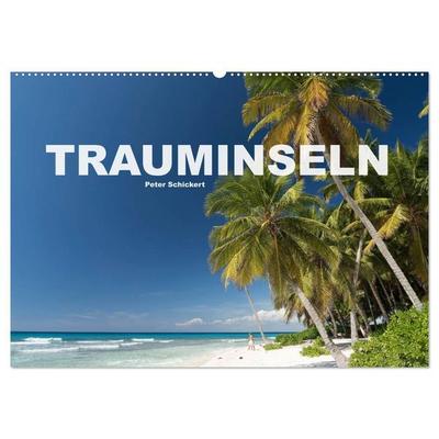 Trauminseln (Wandkalender 2027 DIN A2 quer), CALVENDO Monatskalender
