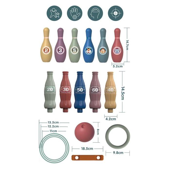 QiYiLe Ringwurf- und Bowlingspiel 2in1 (54043012)